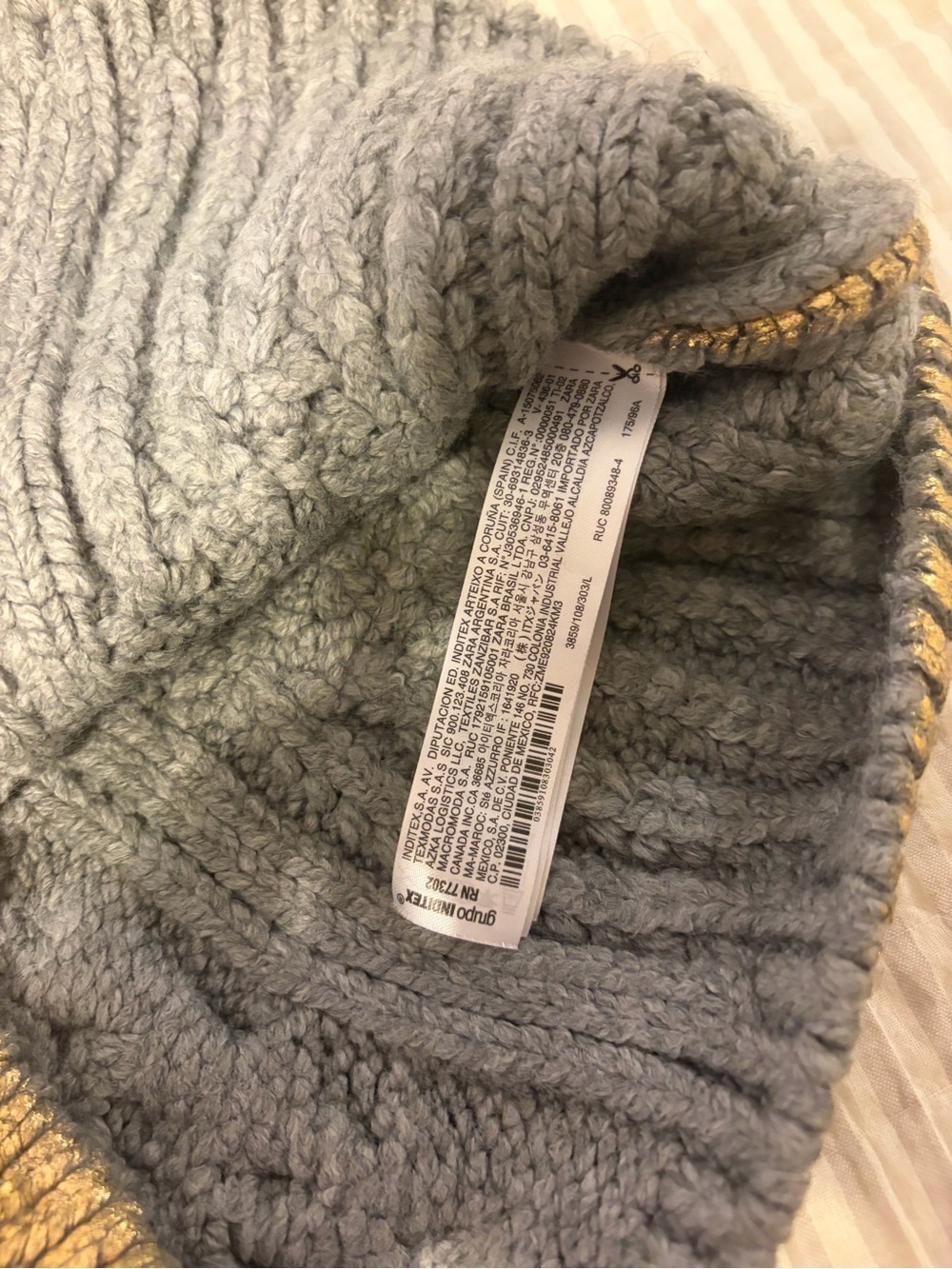 Zara Gold Metallic Grey Cable Knit Sweater Vest - Picture 4 of 4